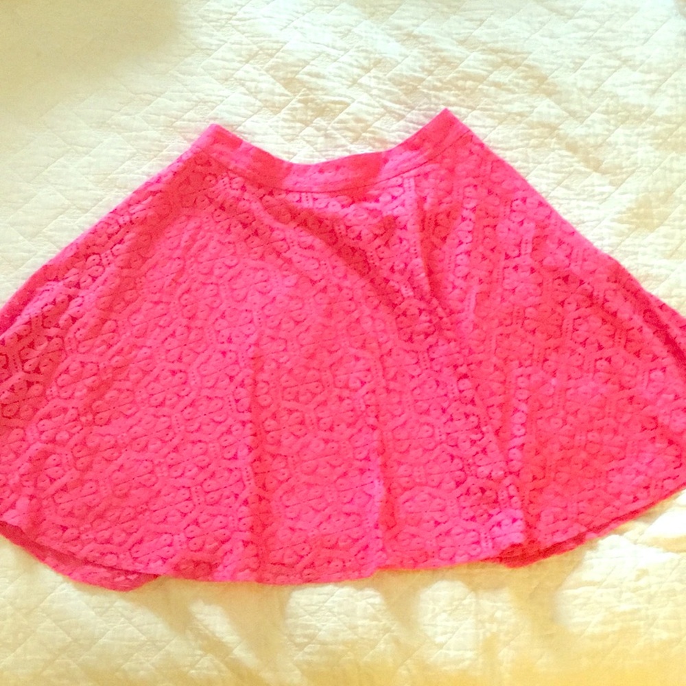 Lilly Pulitzer pink lace circle skirt